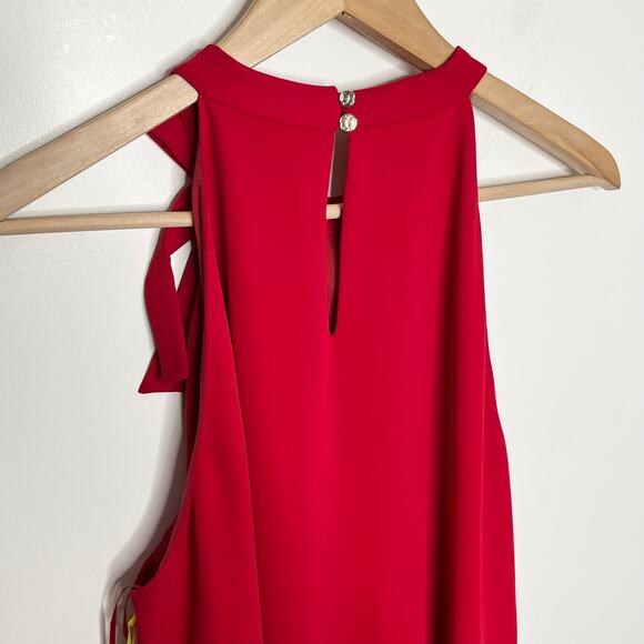 Cece Womens Halter Neck Bow Shift Dress 14 Red Cocktail Holiday Party Christmas - Picture 9 of 13